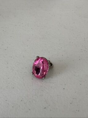 Fashion Pink Oval Crystal Ring
